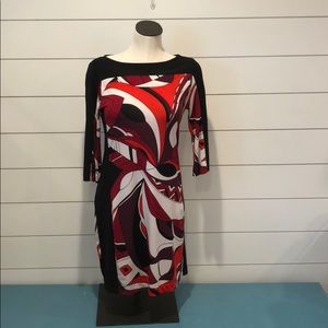Vintge Banana Republic geometric  3/4 sleeve dress